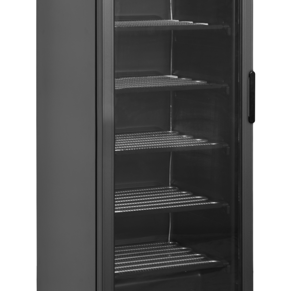 Tefcold UFSC371G Black L/H Display Freezer, Left Hinged