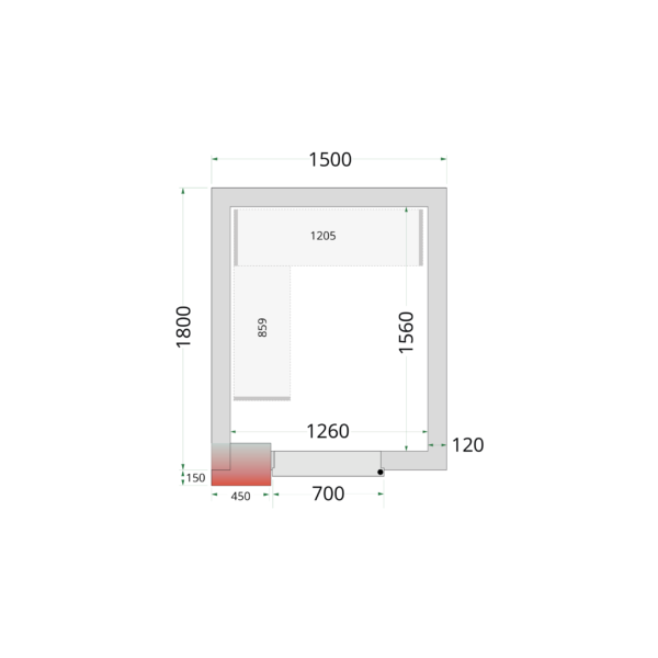 Tefcold CR 150x180x220 Coldroom Panels 120 mm