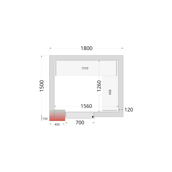 Tefcold CR 180x150x220 Coldroom Panels 120 mm
