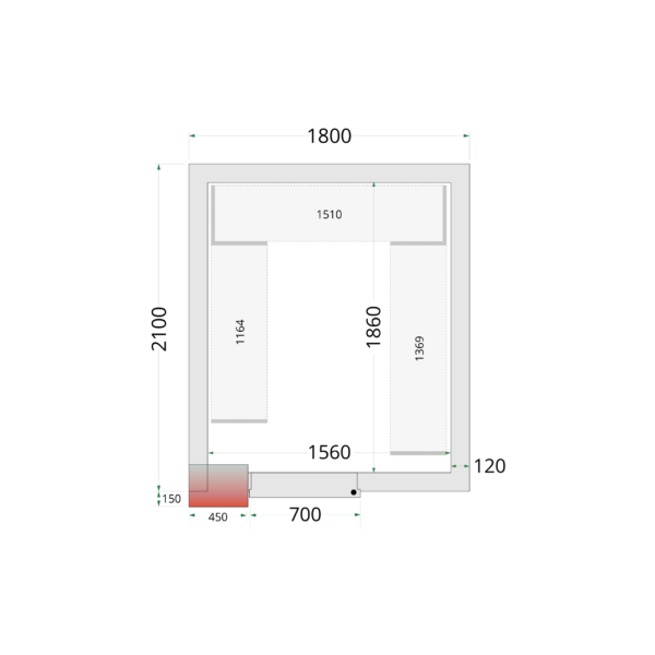 Tefcold CR 180x210x220 Coldroom Panels 120 mm
