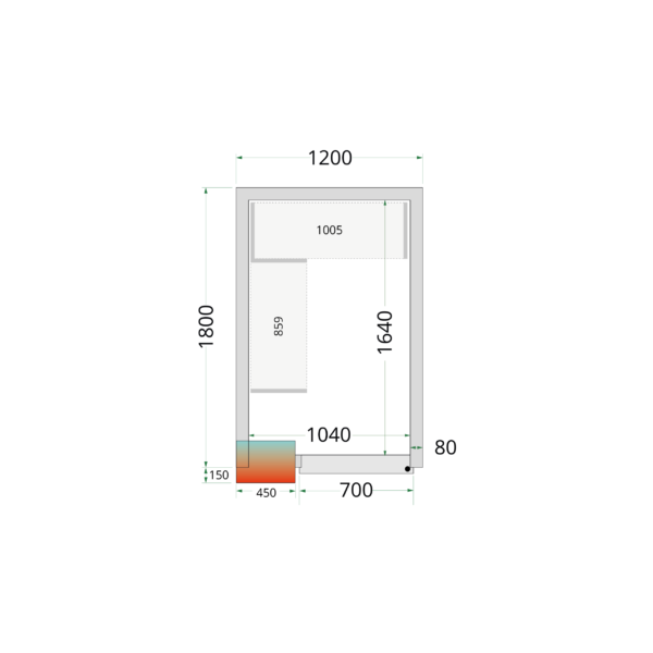 Tefcold CR 120x180x220 Cold Room Panels 80 mm