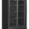 Tefcold FSC891S Black Black 2-door display cooler with canopy