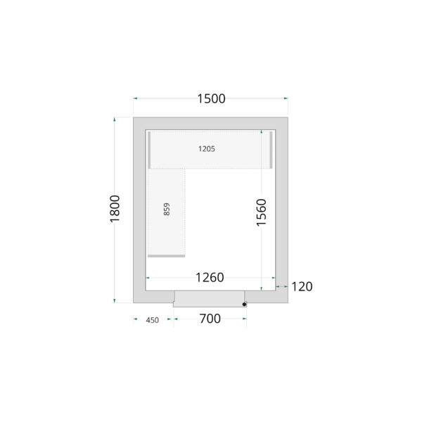 Tefcold CR 150x180x220 Kylmähuone-elementit 120 mm - Image 5