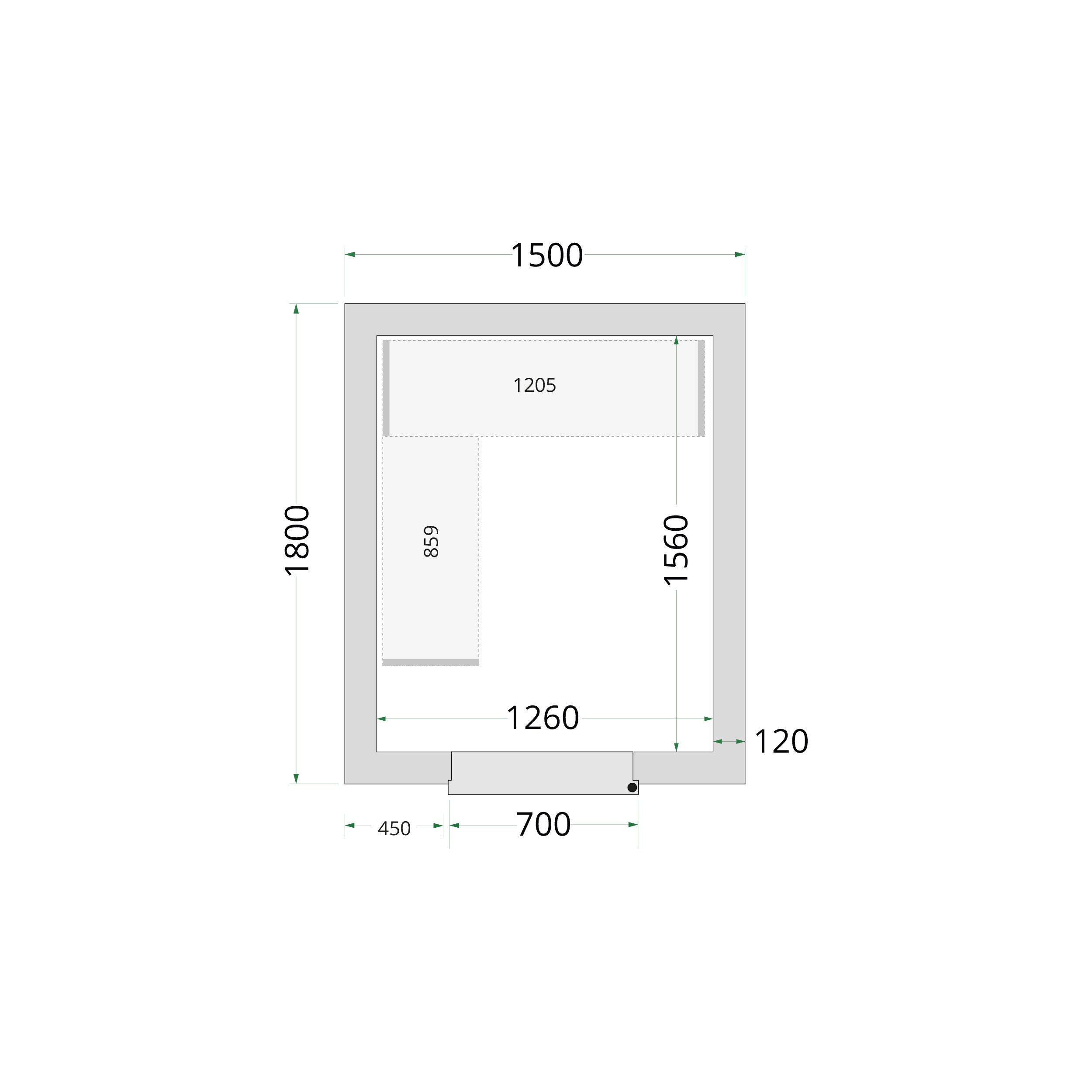 Tefcold CR 150x180x220 Kylmähuone-elementit 120 mm - Image 5