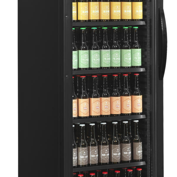 Tefcold CEV425 BLACK L/H Bottle Cooler, Left Hinged – kuva 1