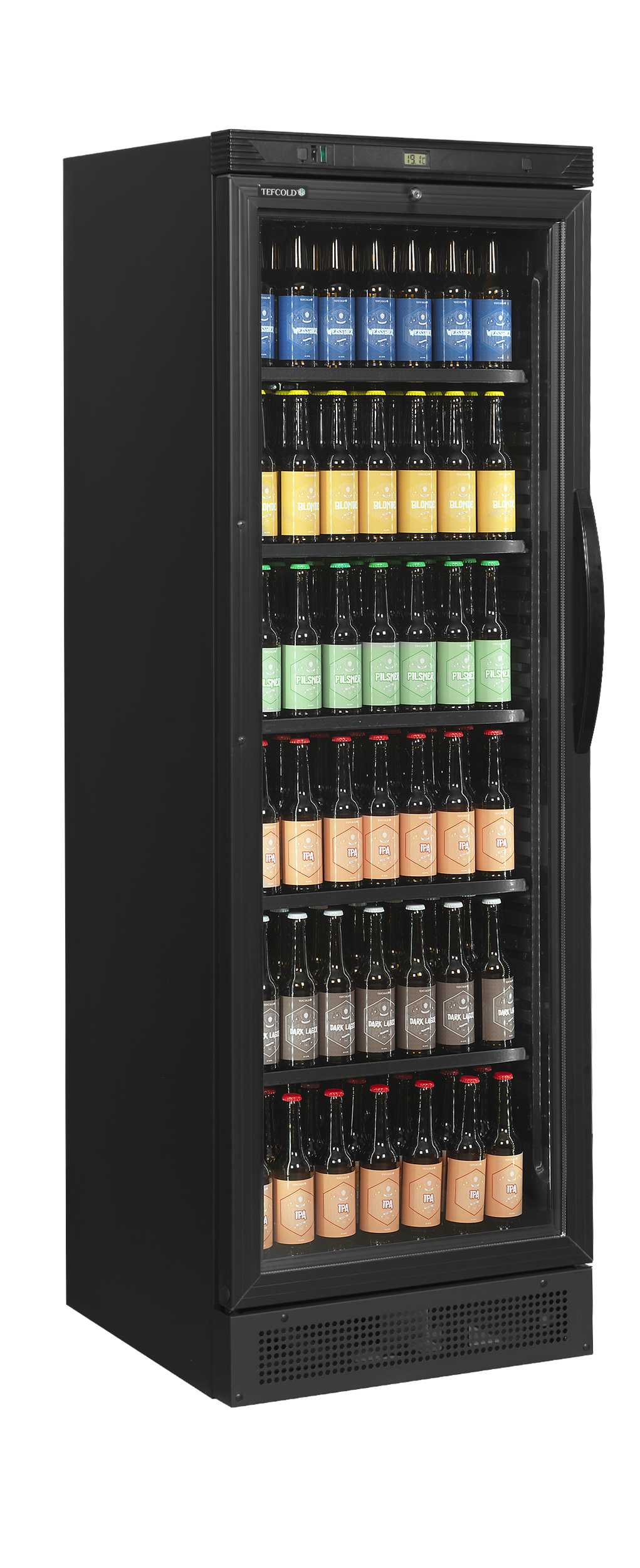 Tefcold CEV425 BLACK L/H Bottle Cooler, Left Hinged – kuva 1