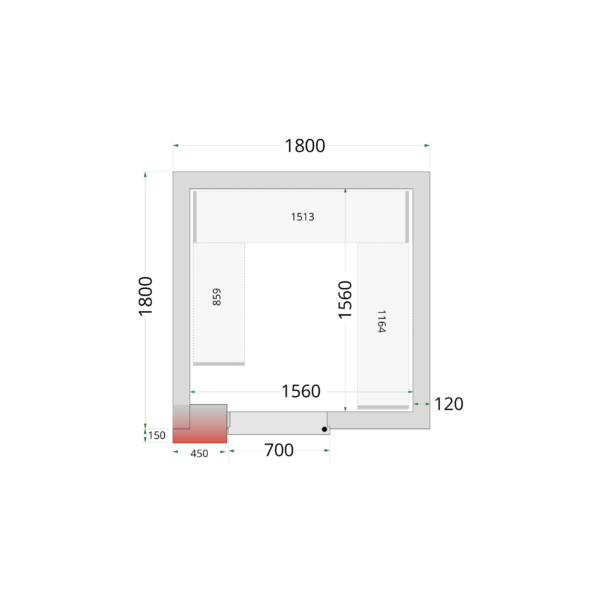 Tefcold CR 180x180x220 Coldroom Panels 120 mm