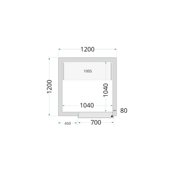 Tefcold CR 120x120x220 Kylmähuone-elementit 80 mm – kuva 4