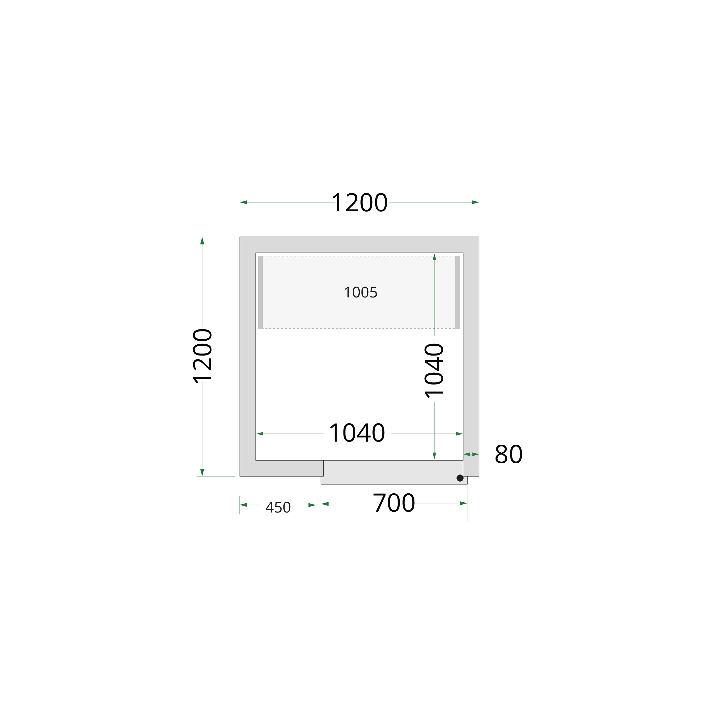 Tefcold CR 120x120x220 Kylmähuone-elementit 80 mm – kuva 4