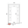 Tefcold CR 180x300x220 Coldroom Panels 120 mm