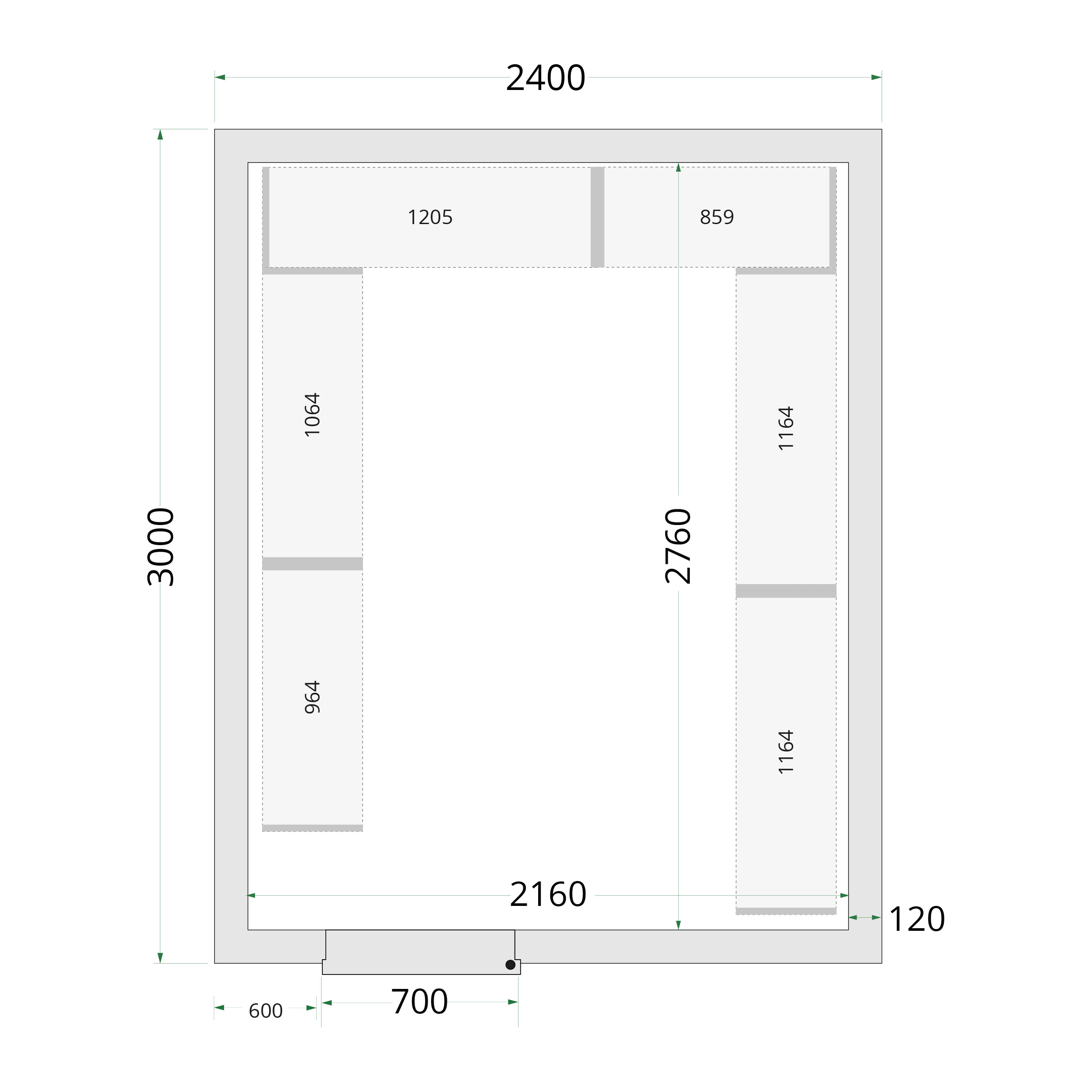 Tefcold CR 120x150x220 Kylmähuone-elementit 80 mm – kuva 4