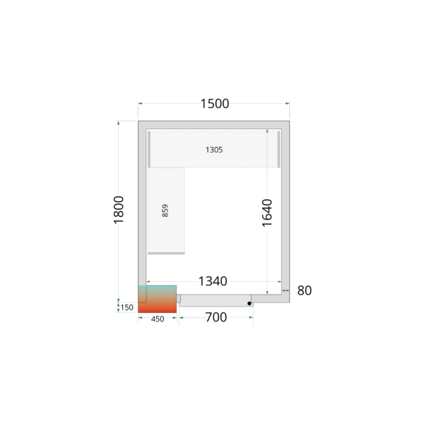 Tefcold CR 150x180x220 Cold Room Panels 80 mm