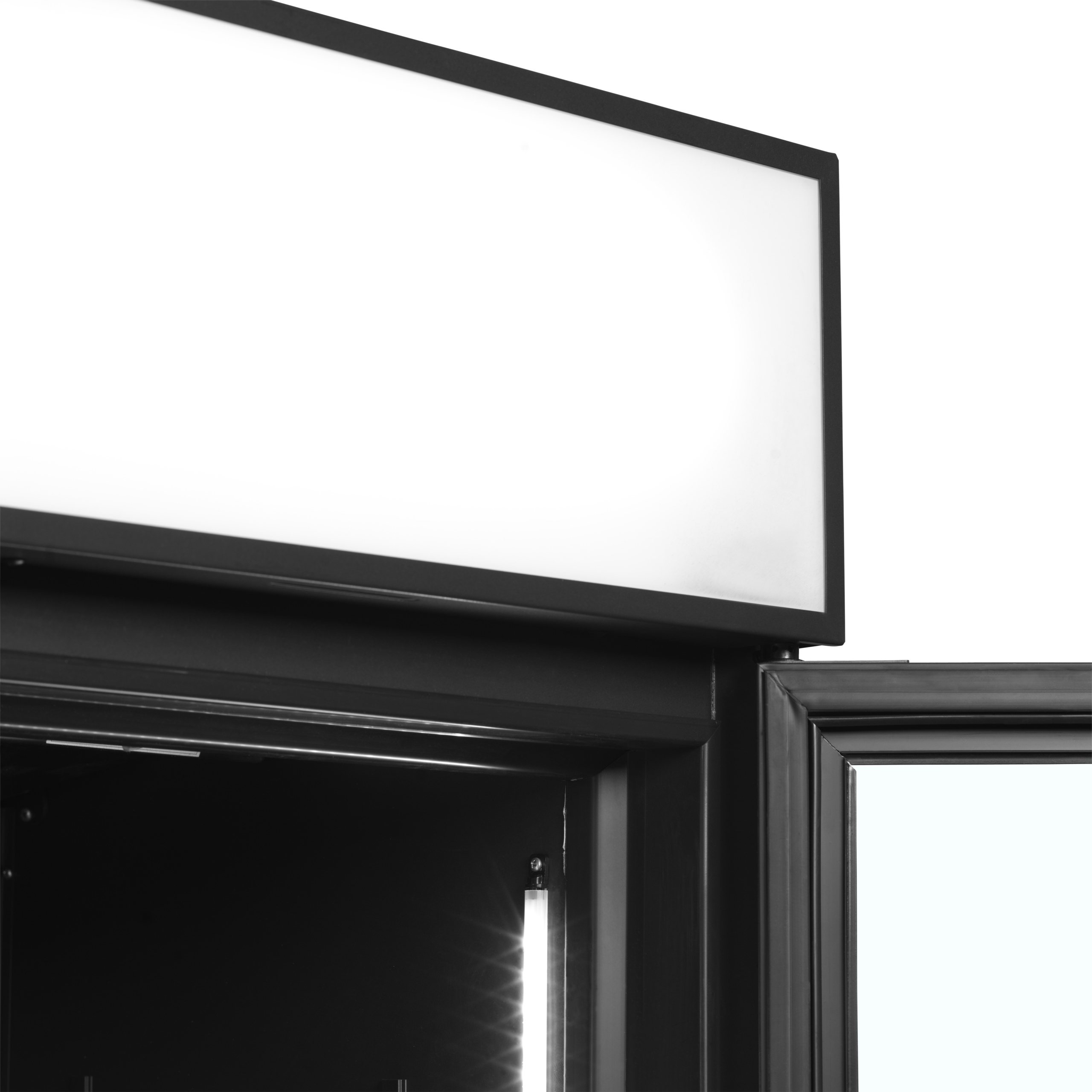 Tefcold FSC1000H BLACK Black 2-door display cooler with canopy – kuva 2