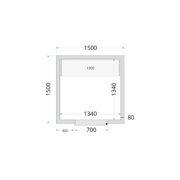 Tefcold CR 150x150x220 Kylmähuone-elementit 80 mm – kuva 4