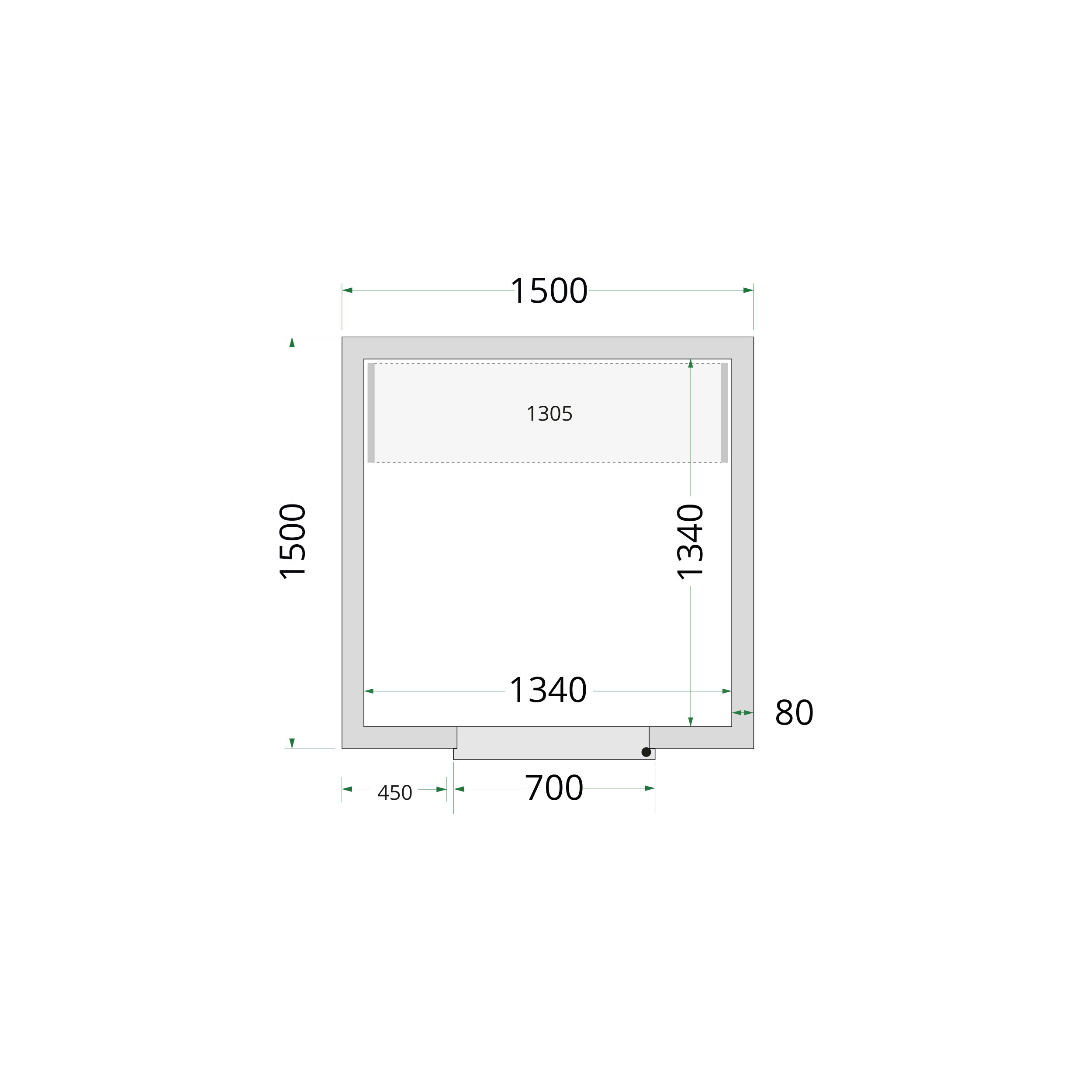 Tefcold CR 150x150x220 Kylmähuone-elementit 80 mm – kuva 4