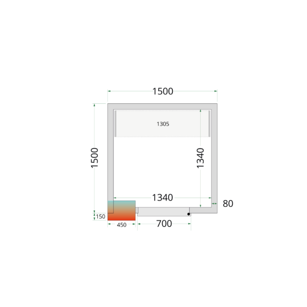 Tefcold CR 150x150x220 Cold Room Panels 80 mm