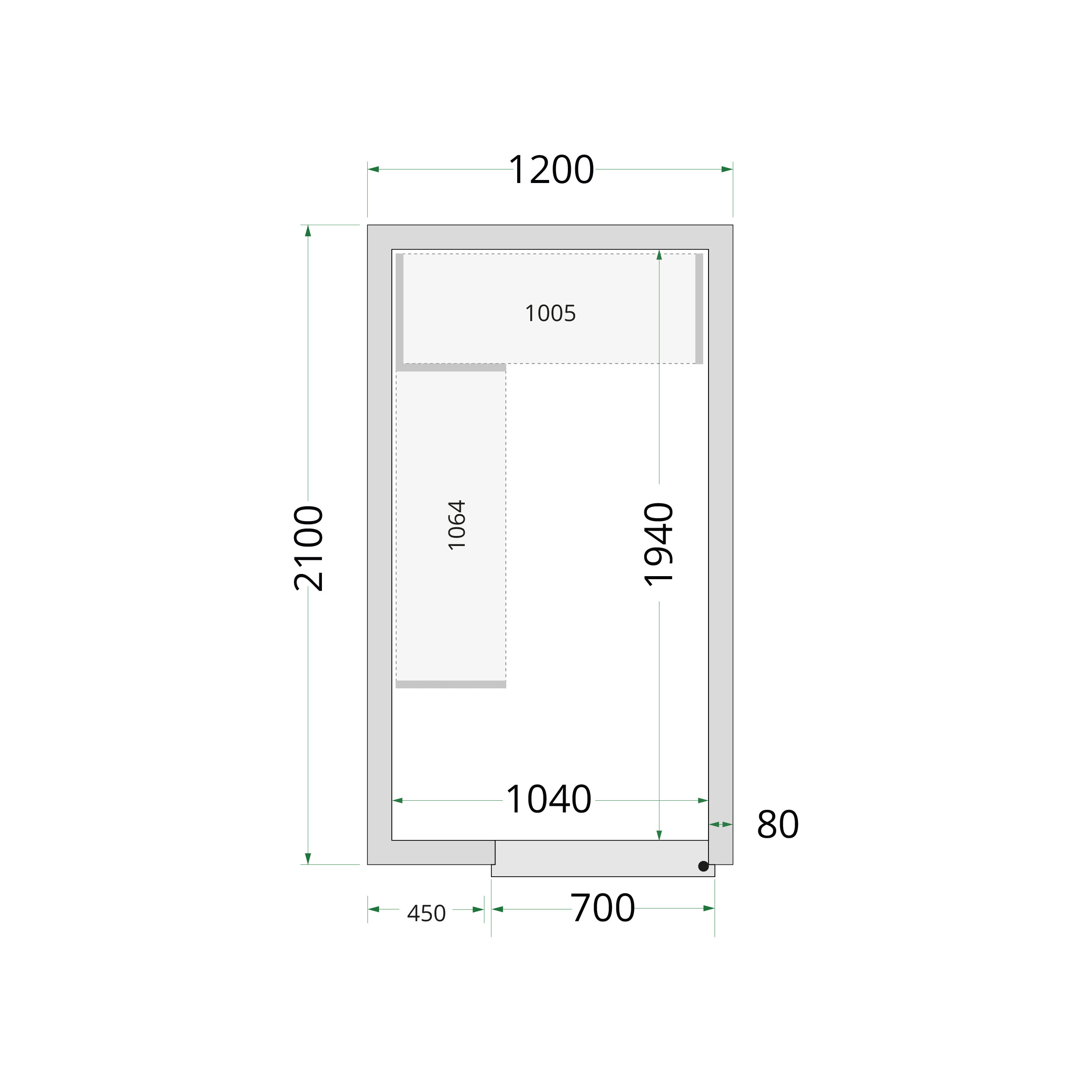 Tefcold CR 120x210x220 Kylmähuone-elementit 80 mm – kuva 4