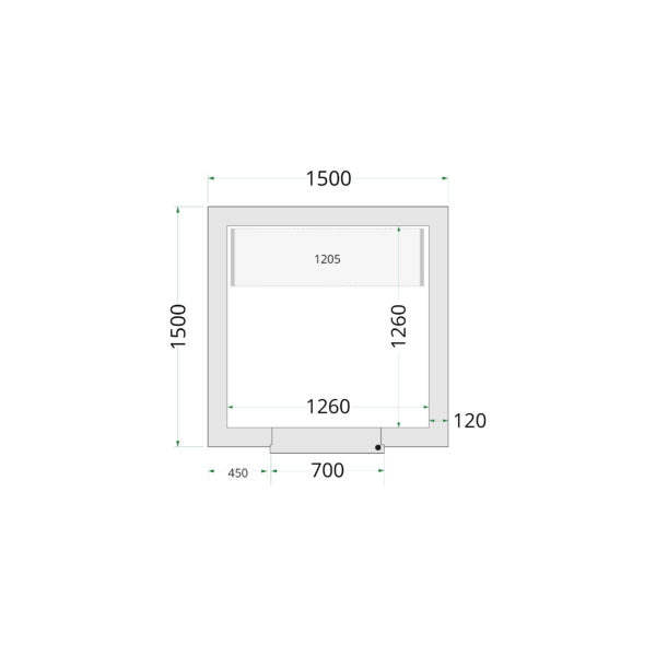 Tefcold CR 150x150x220 Kylmähuone-elementit 120 mm – kuva 4