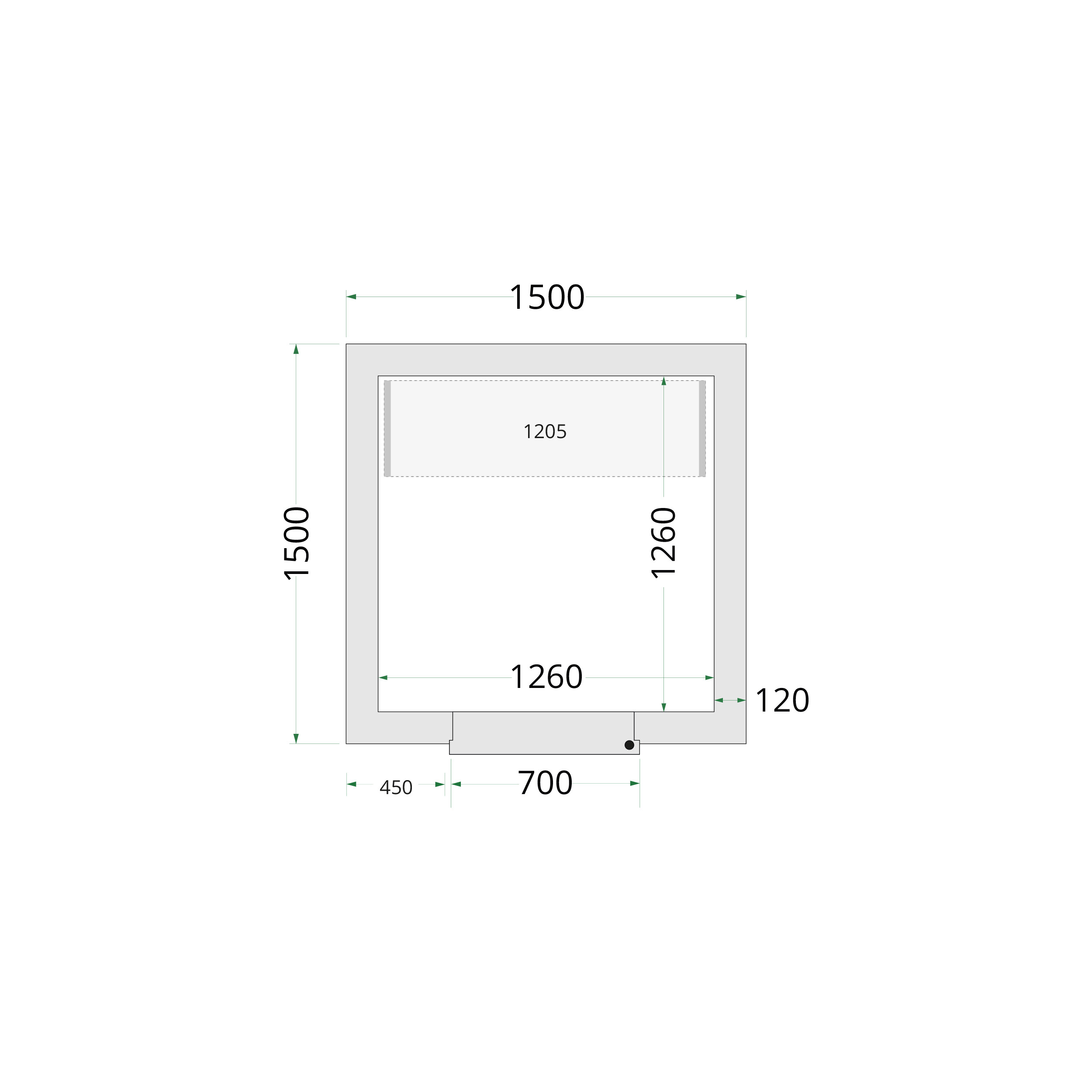 Tefcold CR 150x150x220 Kylmähuone-elementit 120 mm – kuva 4
