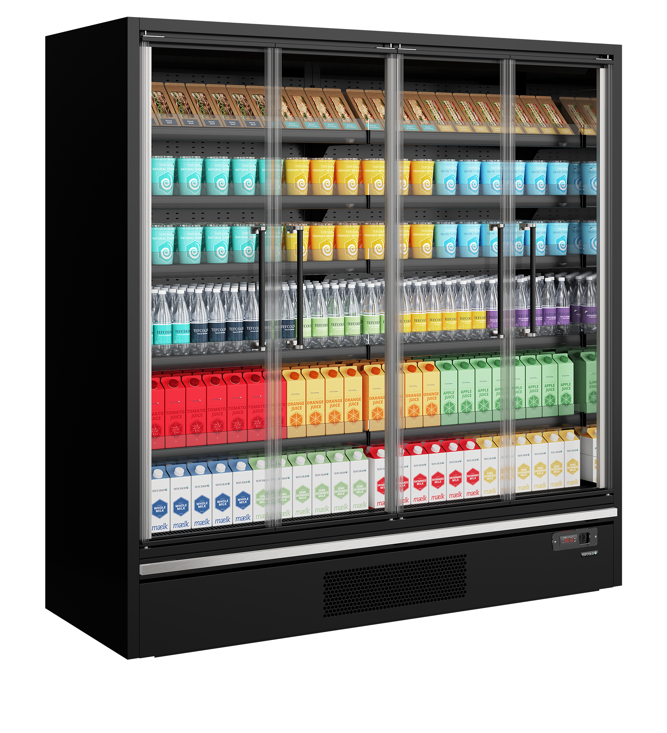 Tefcold Galaxy+ GP20FGD Black Supermarket Multideck Cooler – kuva 1