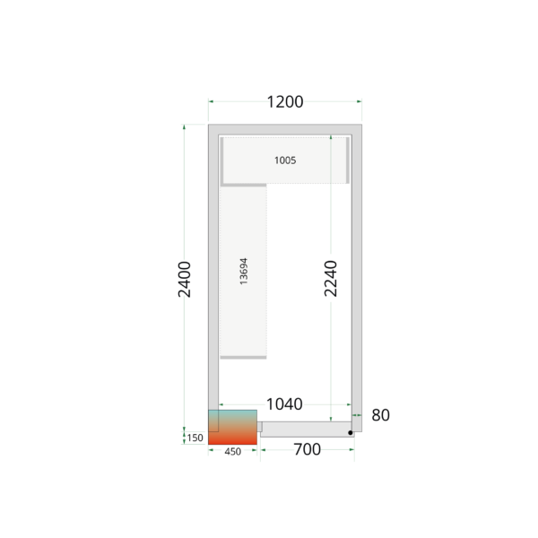Tefcold CR 120x240x220 Cold Room Panels 80 mm