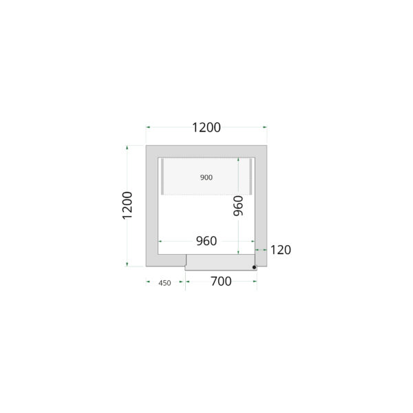Tefcold CR 120x120x220 Kylmähuone-elementit 120 mm – kuva 4