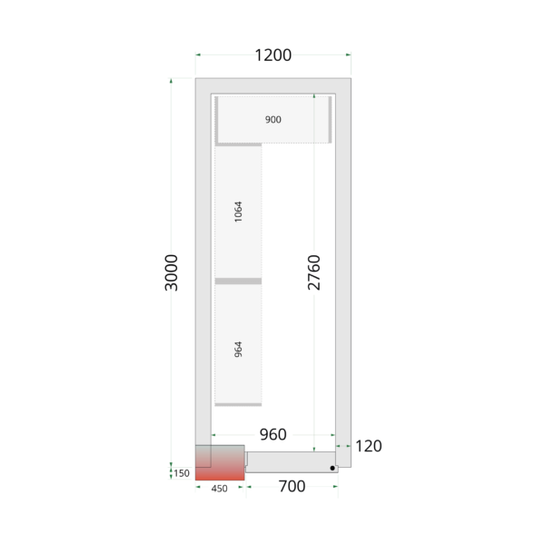 Tefcold CR 120x300x220 Coldroom Panels 120 mm