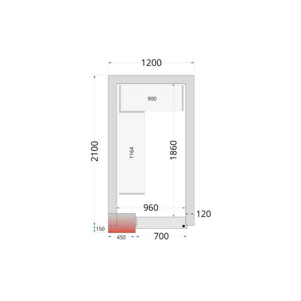 Tefcold CR 120x210x220 Coldroom Panels 120 mm