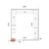 Tefcold CR 240x270x220 Cold Room Panels 80 mm