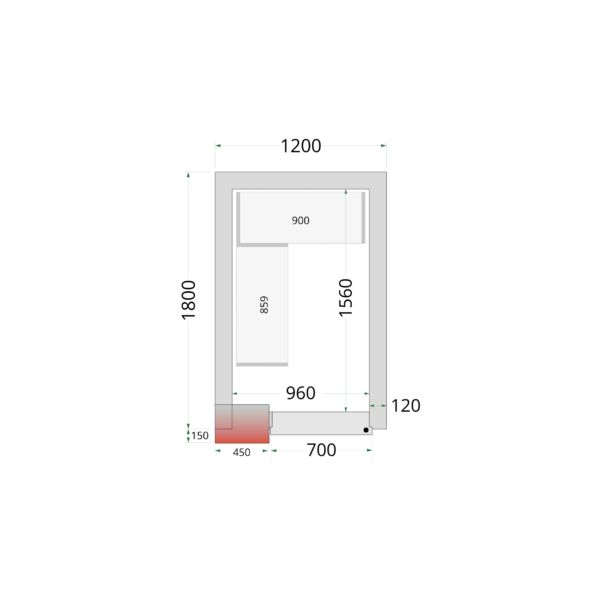 Tefcold CR 120x180x220 Coldroom Panels 120 mm