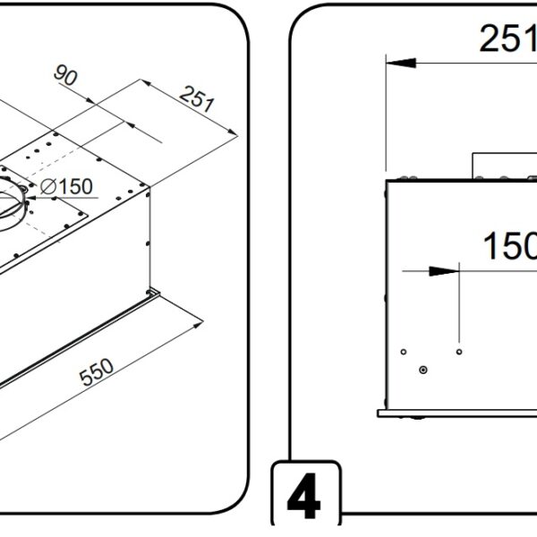 Built-in cooker hood DHG4573B – kuva 4