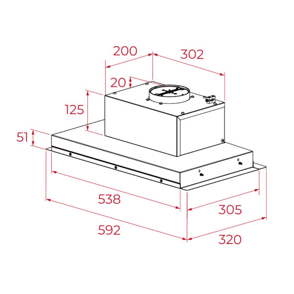 Built in cooker hood Teka black – kuva 5