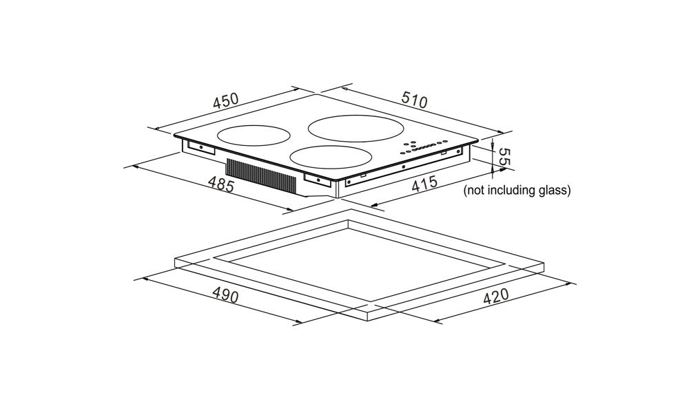 Built-in induction hob Greentek – kuva 1