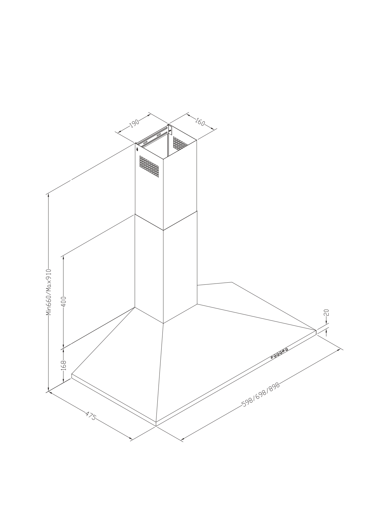Cooker hood Greentek – kuva 1