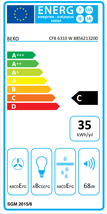 Beko CFB6310W Liesituuletin – kuva 2