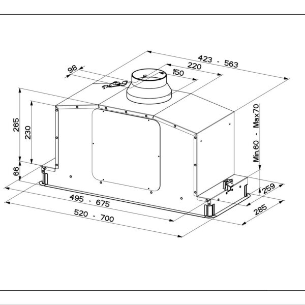 Hood Faber IN-LIGHT INOX 70 cm – kuva 3