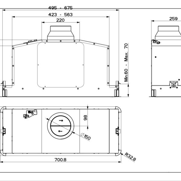 Hood Faber IN-LIGHT INOX 70 cm – kuva 4