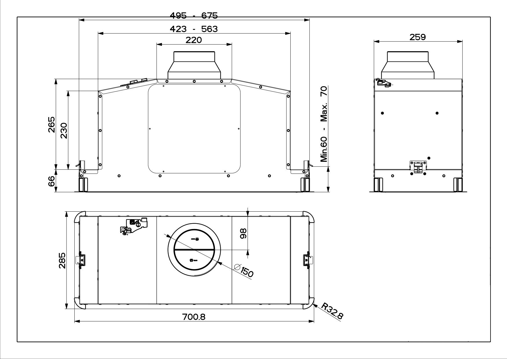 Hood Faber IN-LIGHT INOX 70 cm – kuva 4