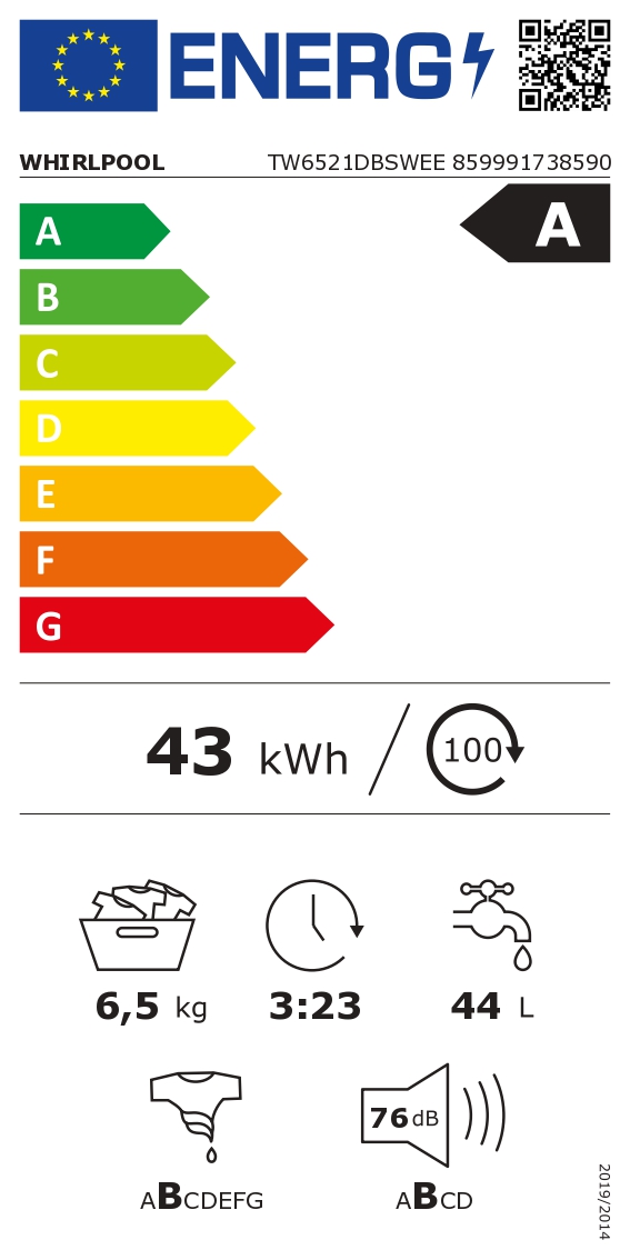 Whirlpool TW6521DBSWEE Pyykinpesukone – kuva 1