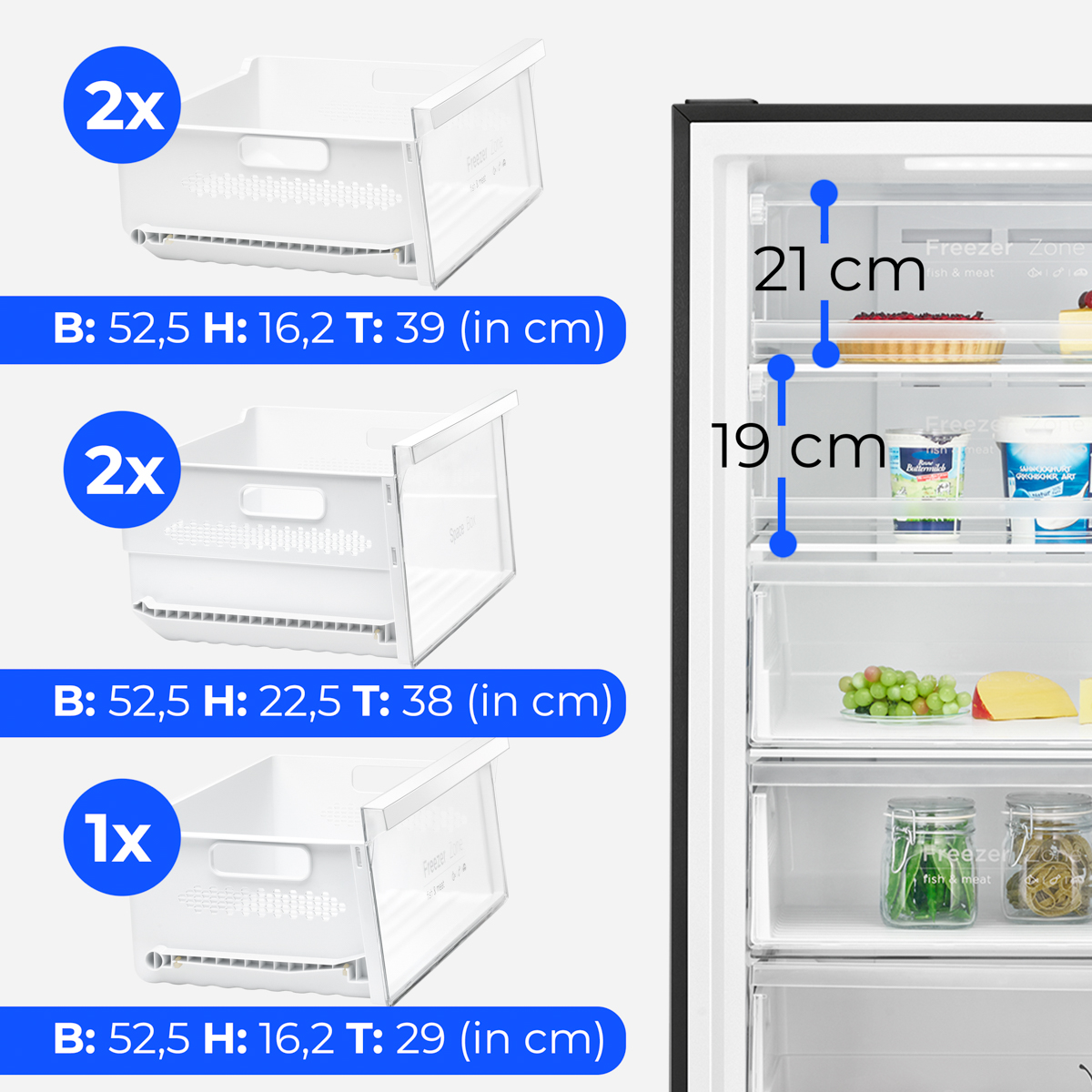 Upright freezer Bomann W70 cm – kuva 6