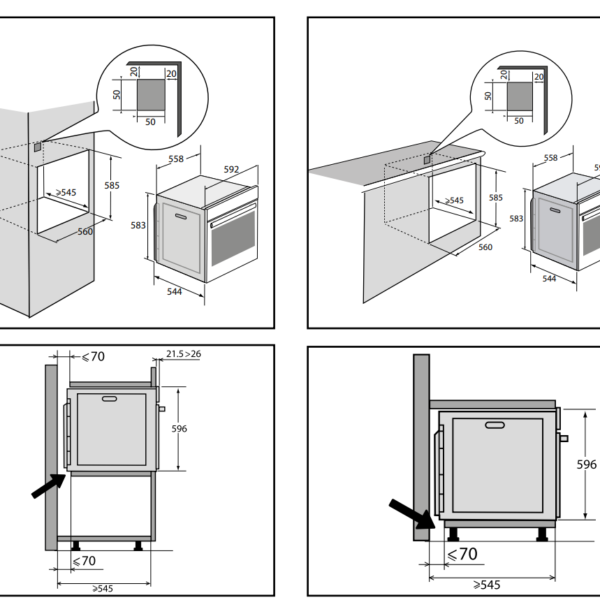 Built-in oven BOP7568BB STUDIO SAMPLE – kuva 3