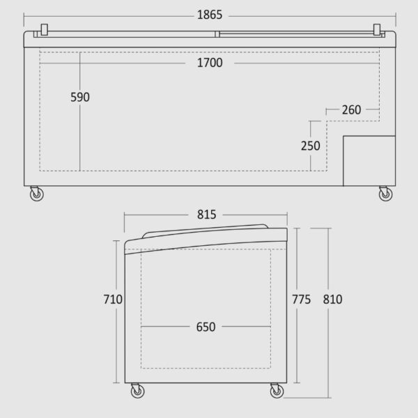 Display cooler-freezer Scandomestic – kuva 1