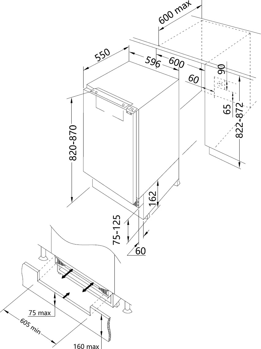 Built-in fridge Kluge – kuva 2