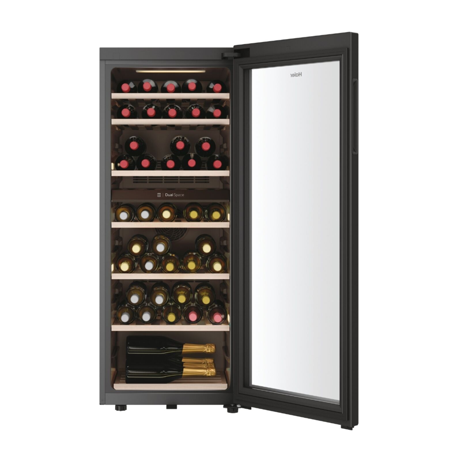 Haier HWS77GDAU1 Freestanding wine Black – kuva 1