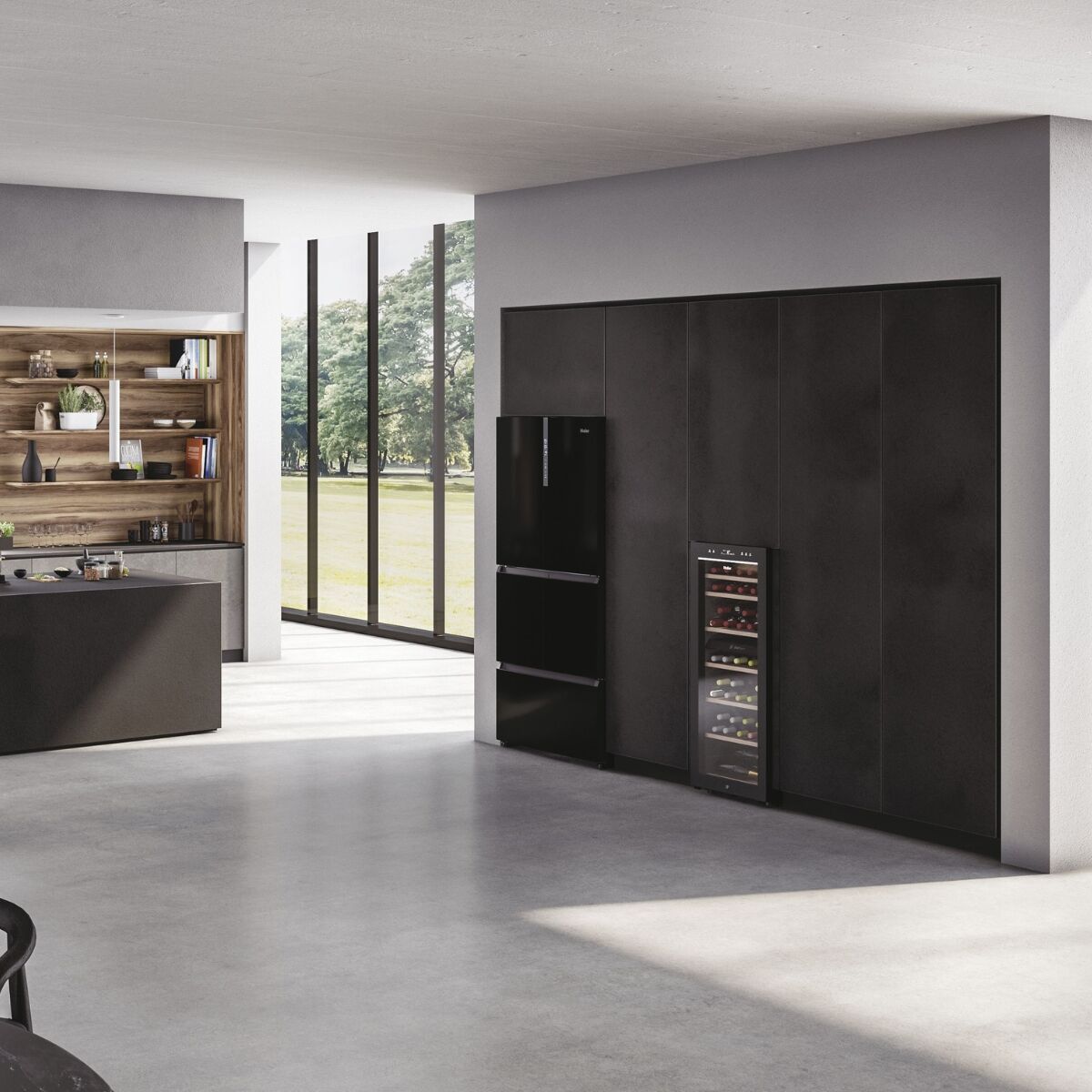Haier HWS77GDAU1 Freestanding wine Black – kuva 5