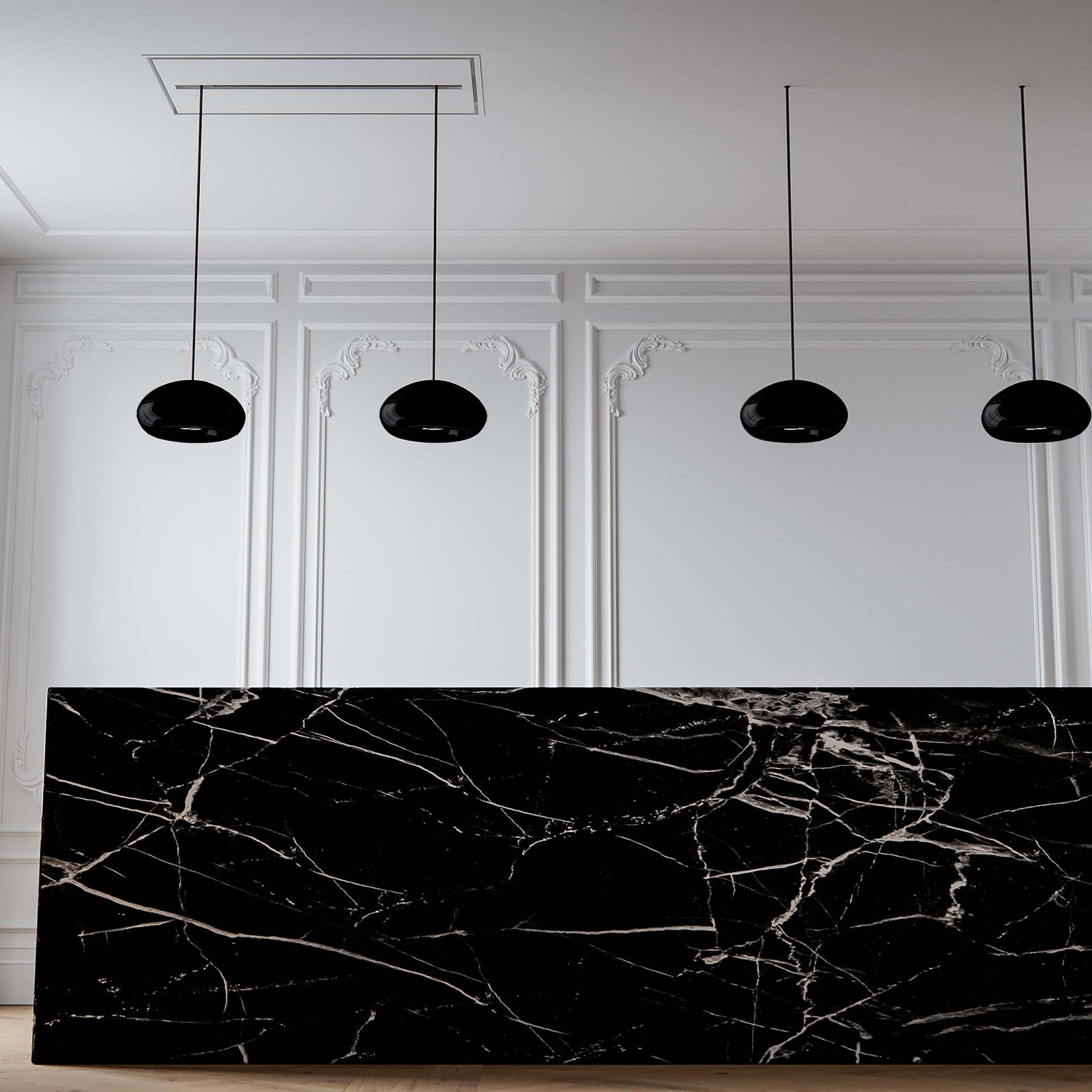 Witt Mercury Ceiling hood Black – kuva 1