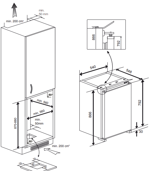 Built-in fridge Beko - Image 3